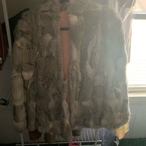 Hand made Real Fur Rabbit Coat